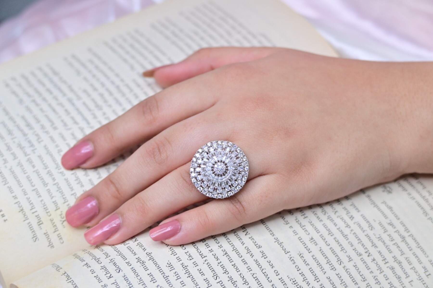 Glittering Silver Ring