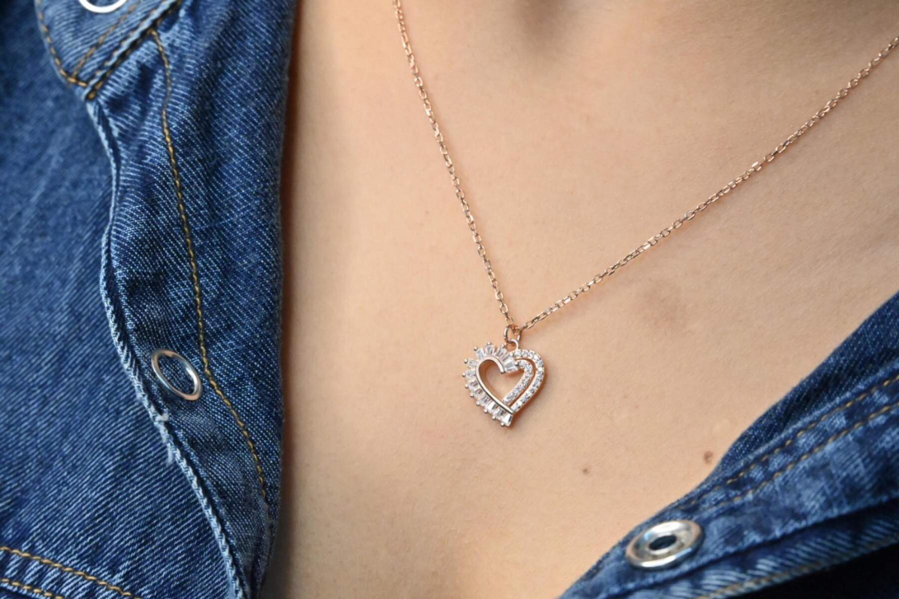 Rose Gold Heart Chain