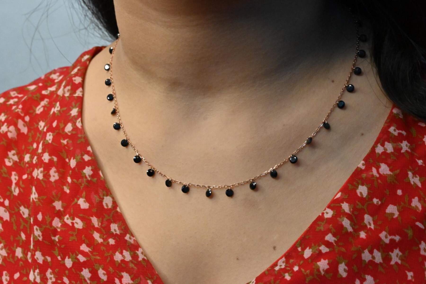 Rose Gold Dangling Set