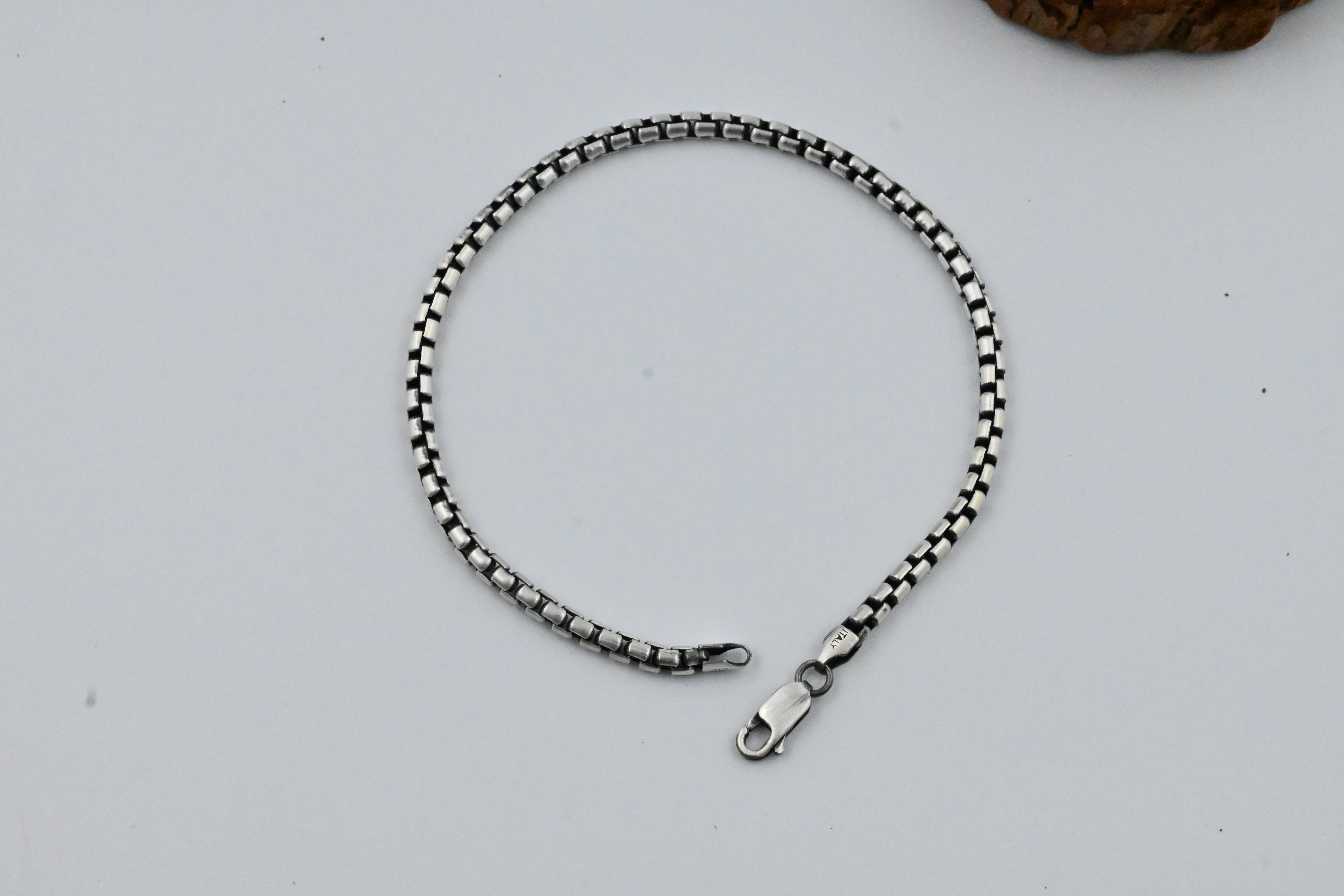 Sleek Silver Mens Bracelet