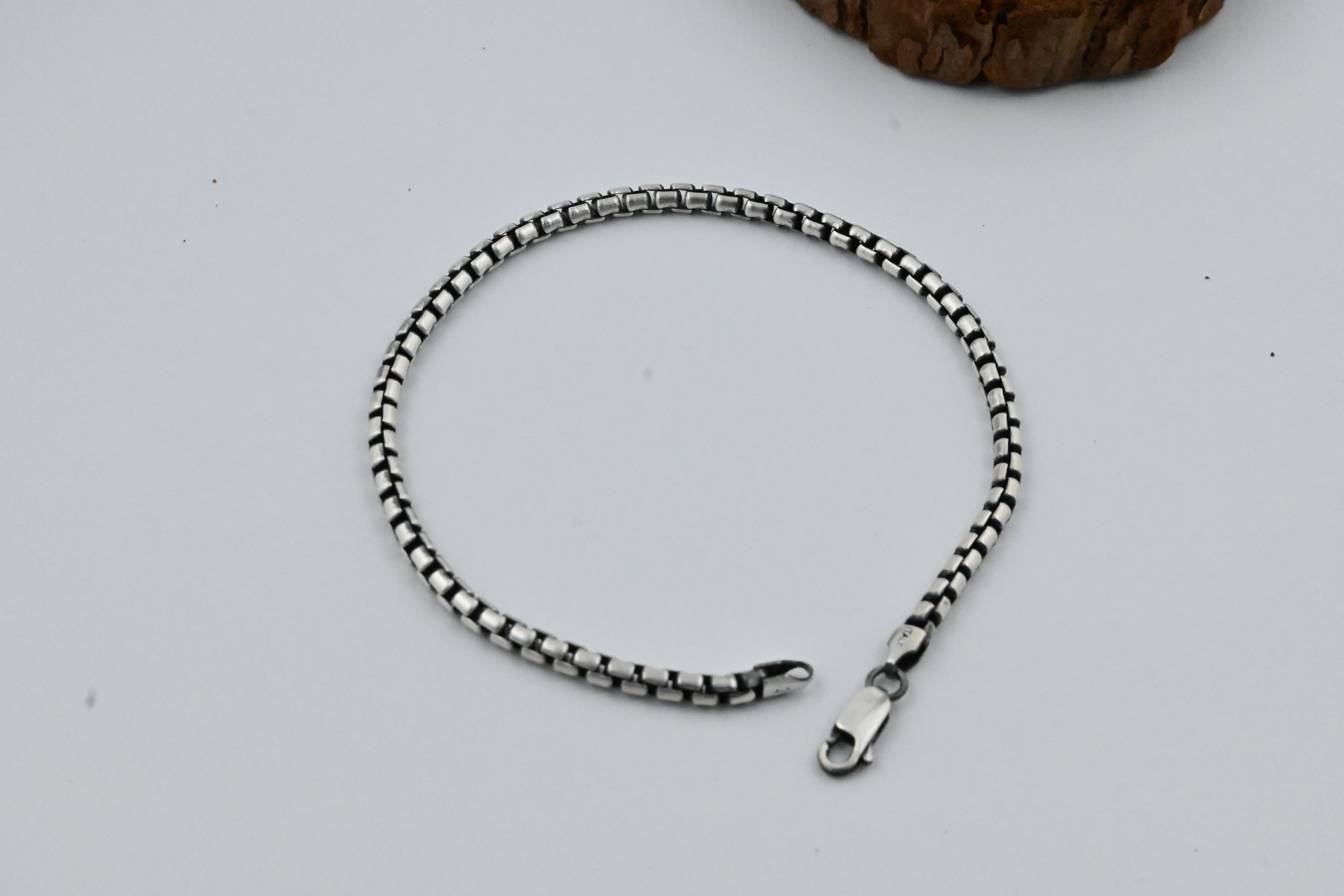 Sleek Silver Mens Bracelet