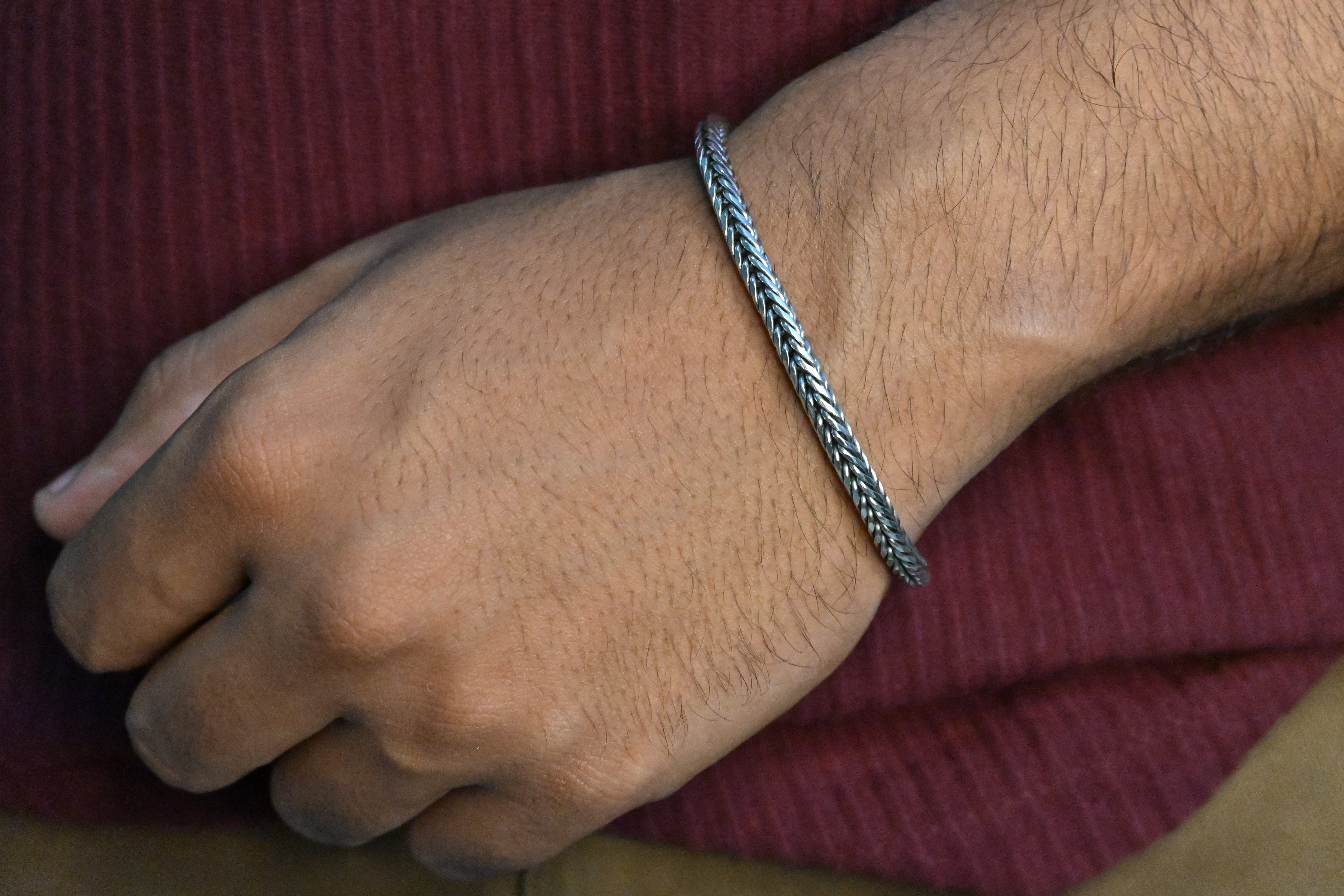 Oxidized Mens Bracelet