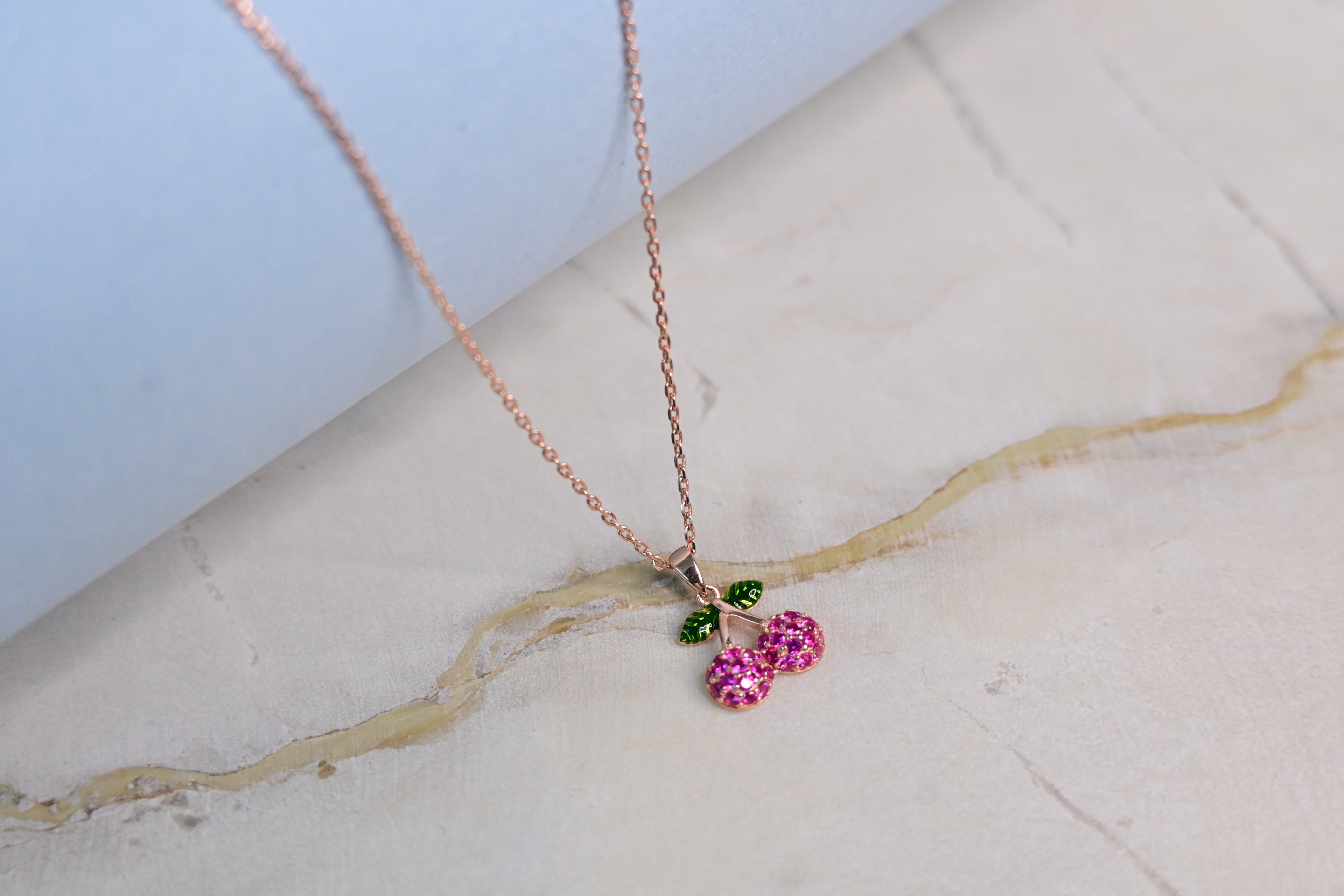Cute Cherry Chain Pendent
