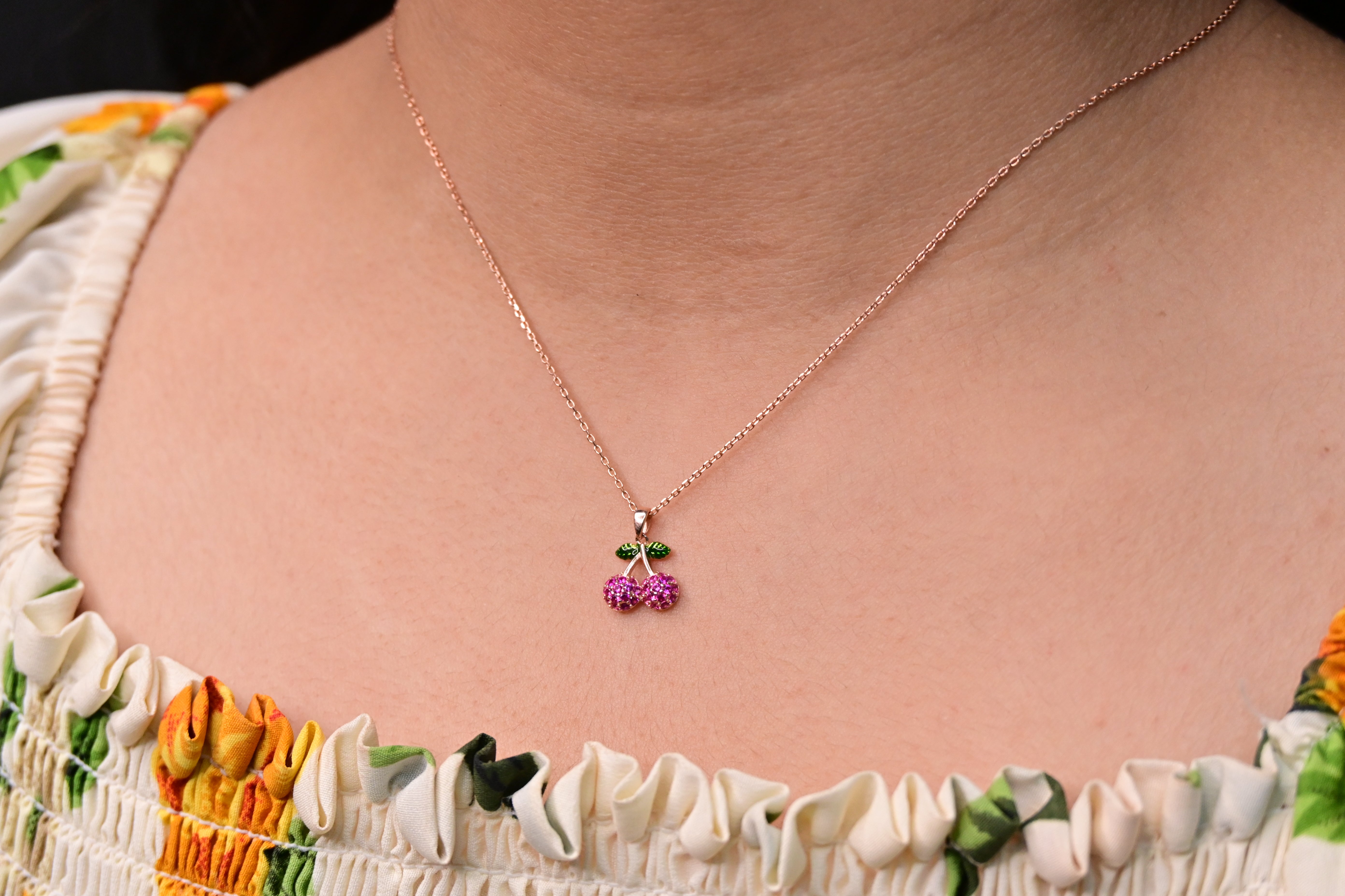 Cute Cherry Chain Pendent