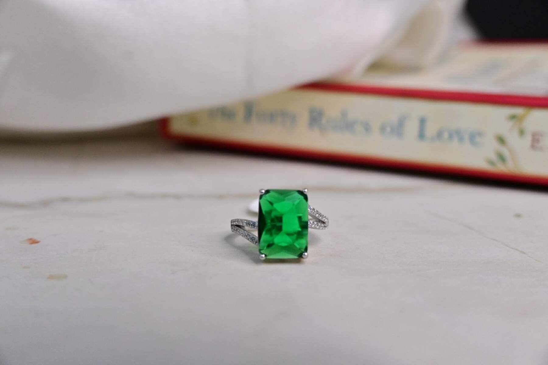 Big Green Solitaire Ring